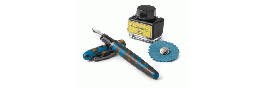 Dallaiti - Classic - Penna Stilografica - Blu e Marrone