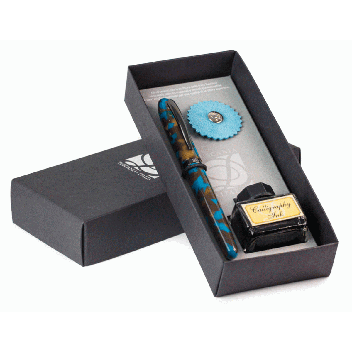 Dallaiti - Classic - Penna Stilografica - Blu e Marrone