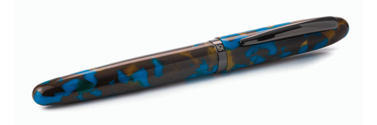 Dallaiti - Classic - Penna Stilografica - Blu e Marrone