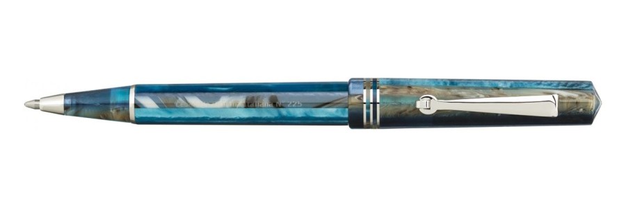 Leonardo Officina Italiana - Momento Zero resina - Blue Hawaii CT - Penna a sfera