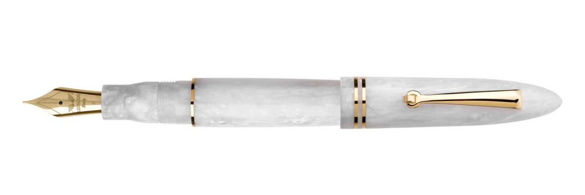 Leonardo Officina Italiana - Furore - White Salt GT - Fountain pen - Gold nib