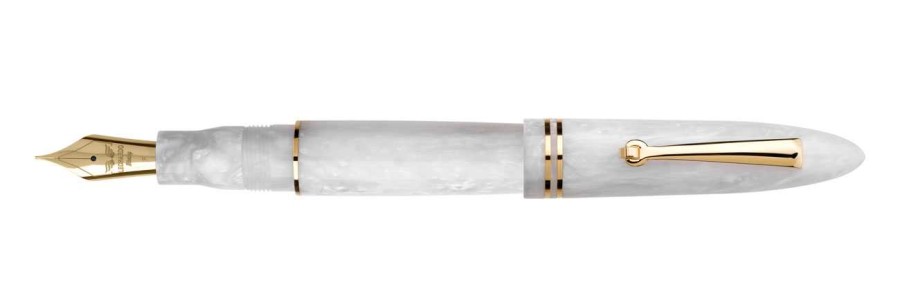 Leonardo Officina Italiana - Furore - White Salt GT - Fountain pen - Gold nib