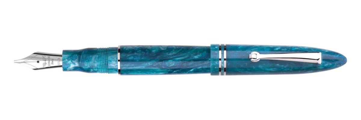 Leonardo Officina Italiana - Furore - Blue emerald CT - Fountain pen - Steel nib