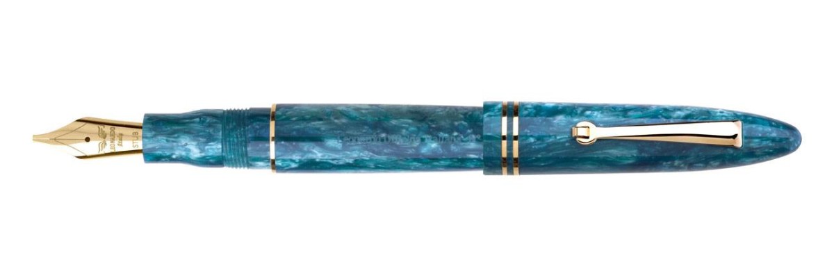 Leonardo Officina Italiana - Furore - Blue Emerald GT - Fountain pen - Gold nib