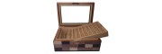 Pen Case - Sestiere wood 18 seats - with glass