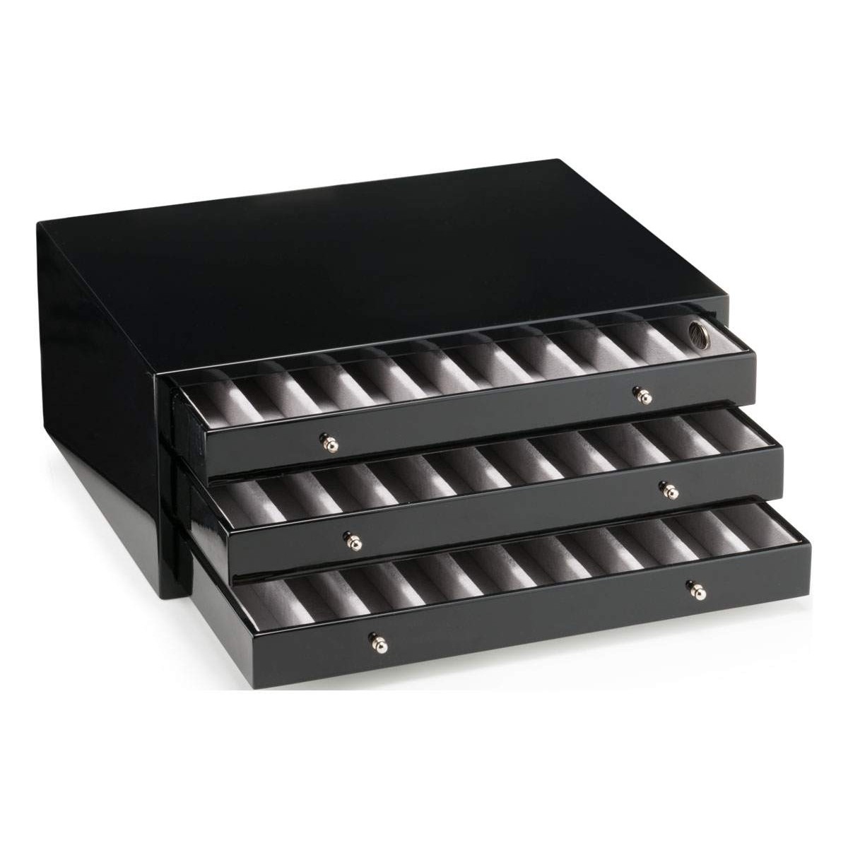 Pen Case - Black lacquered wood - Firenze - 30 seater