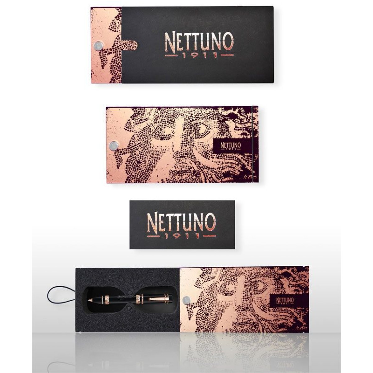 Black Sand Rose Gold - Penna Stilografica - Nettuno Nineteen Eleven