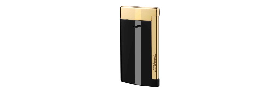 Dupont - 027708 - Accendino Slim 7 - Black Gold