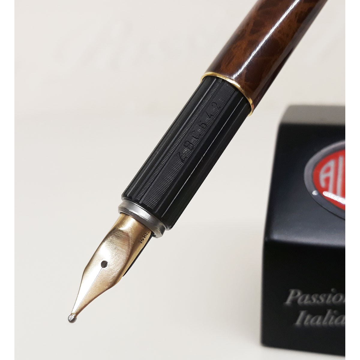 Aurora - Hastil - Fountain Pen - Turtle Laquer - Gold Nib