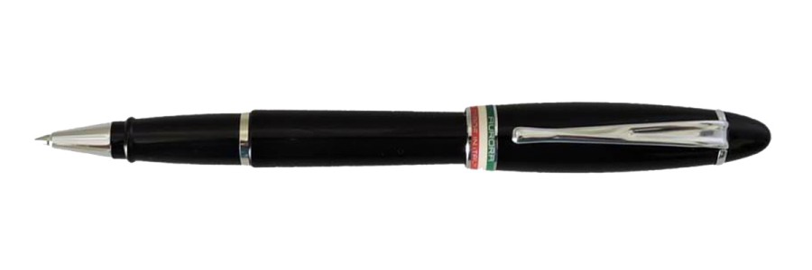 Aurora - Ipsilon Italia - Black Glossy Resin - Rollerball