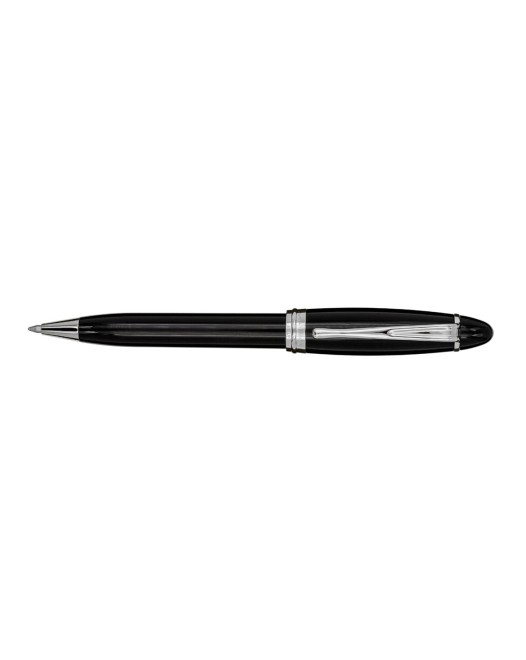 Aurora - Ipsilon - Chrome Glossy Resin - Black - Ballpoint Pen