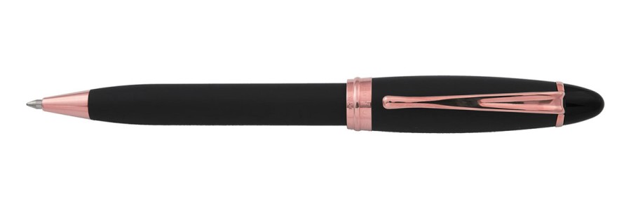 Aurora - Ipsilon Satin Black Rosegold - Ballpoint Pen