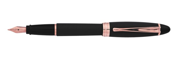 Aurora - Ipsilon Satin Black Rose Gold - Fountain Pen