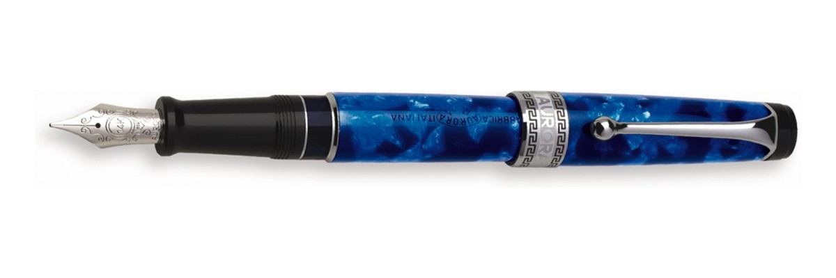 Aurora - Optima Blue Chrome - Fountain Pen 