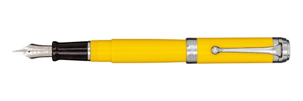 Aurora - Talentum - Glossy Yellow and Chrome - Big Fountain Pen