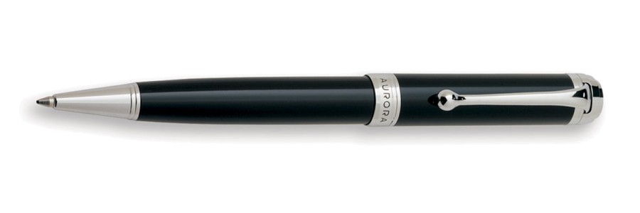 Aurora - Talentum - Glossy Black and Chrome - Ballpoint Pen