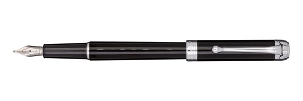 Aurora - Talentum Young - Glossy Black and Chrome - Fountain Pen