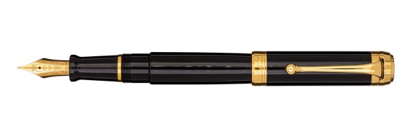 Aurora - Talentum - Glossy Black and Gold - Big Fountain Pen