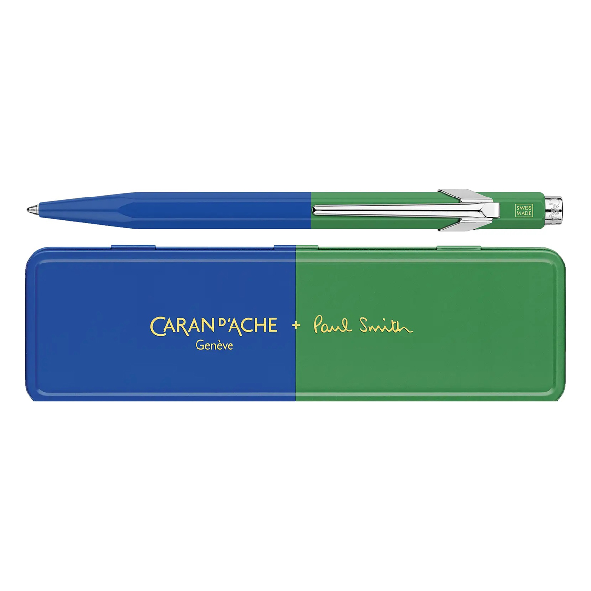 Caran d'Ache - 849 Paul Smith 2023 - Cobalt Blue and Emerald Green - Penna a sfera