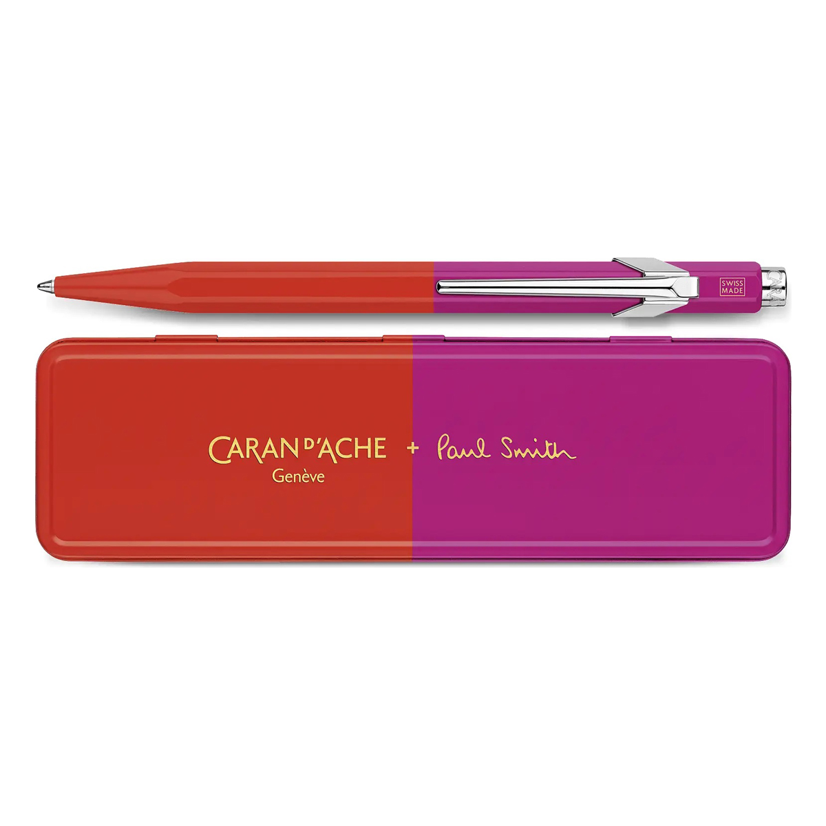 Caran d'Ache - 849 Paul Smith 2023 - Warm Red and Melrose - Penna a sfera