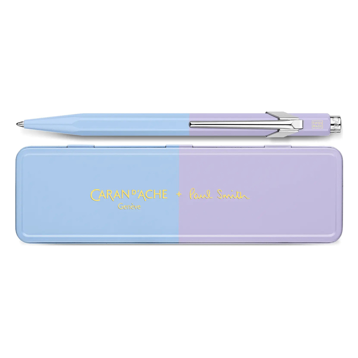 Caran d'Ache - 849 Paul Smith 2023 - Sky Blue and Lavender - Penna a sfera