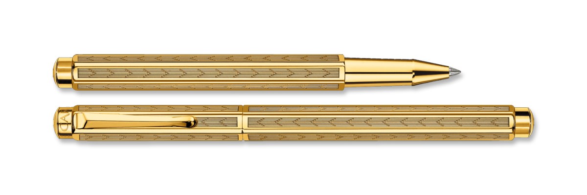 Caran d'Ache - Ecridor - Chevron Gold Plated - Rollerball Pen