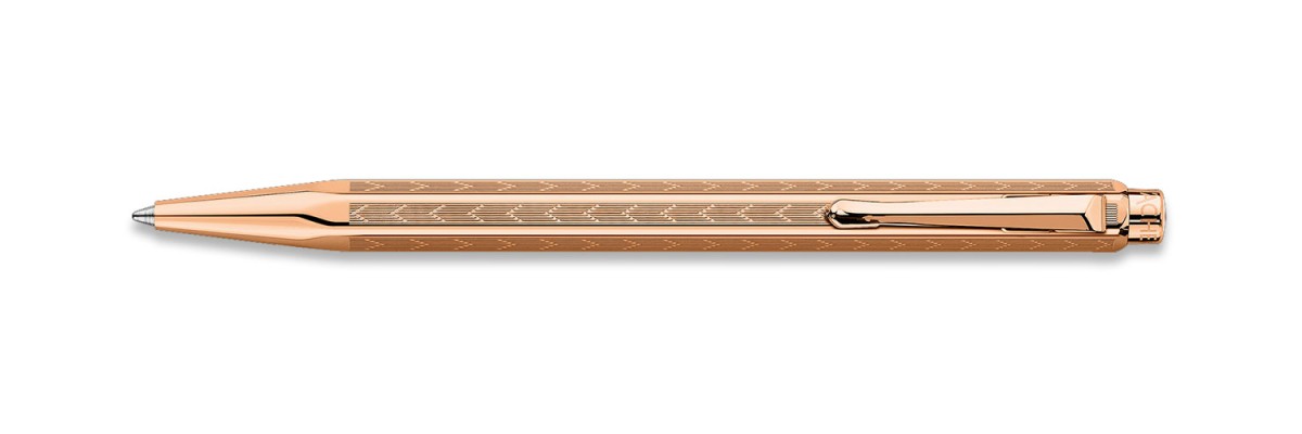 Caran d'Ache - Ecridor - Chevron Rose Gold Plated - Ballpoint Pen