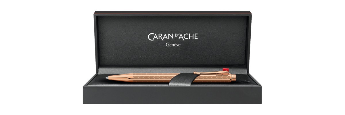 Caran d'Ache - Ecridor - Chevron Rose Gold Plated - Ballpoint Pen