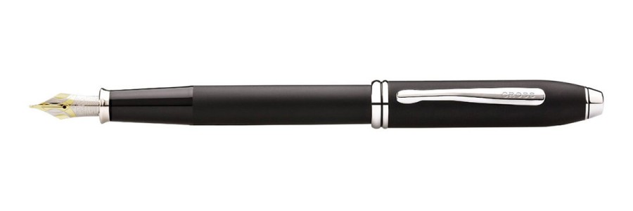 Cross - Townsend Matte Black- Fountain Pen Gold Nib