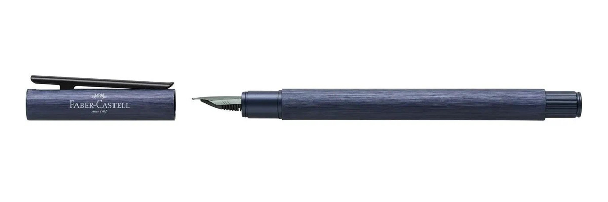 Faber Castell - Neo Slim - Fountain Pen - Aluminium Dark Blue