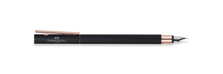 Faber Castell - Neo Slim - Fountain Pen - Black Rose Gold