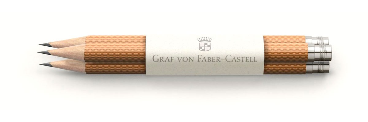 Graf von Faber Castell - 3 spare pencils Perfect Pencil - Cognac