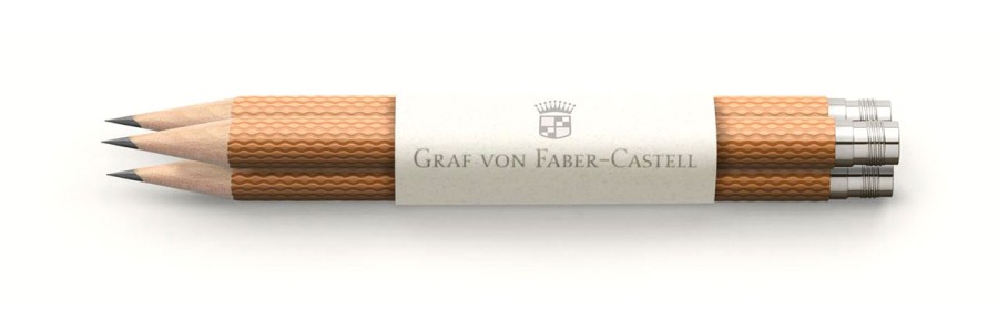 Graf von Faber Castell - 3 spare pencils Perfect Pencil - Cognac