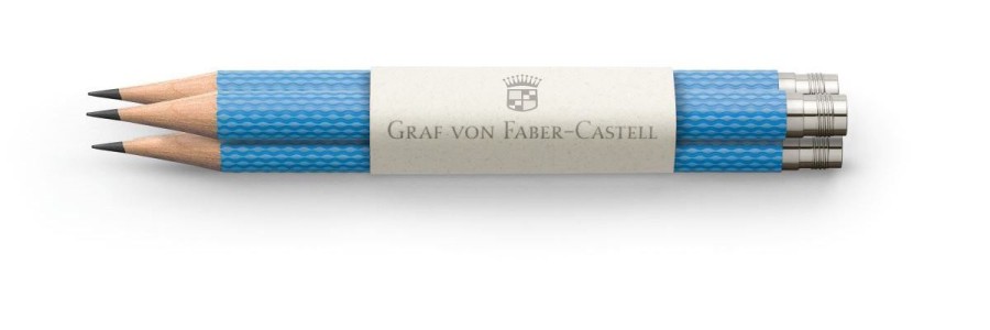 Graf von Faber Castell - 3 matite di ricambio Matita Perfetta - Blu Golfo