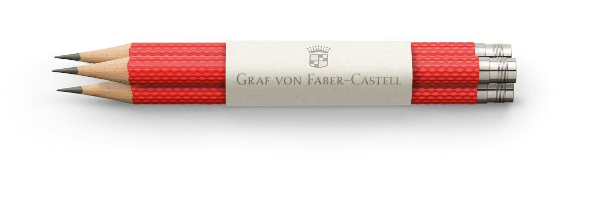 Graf von Faber Castell - 3 spare pencils Perfect Pencil - India Red