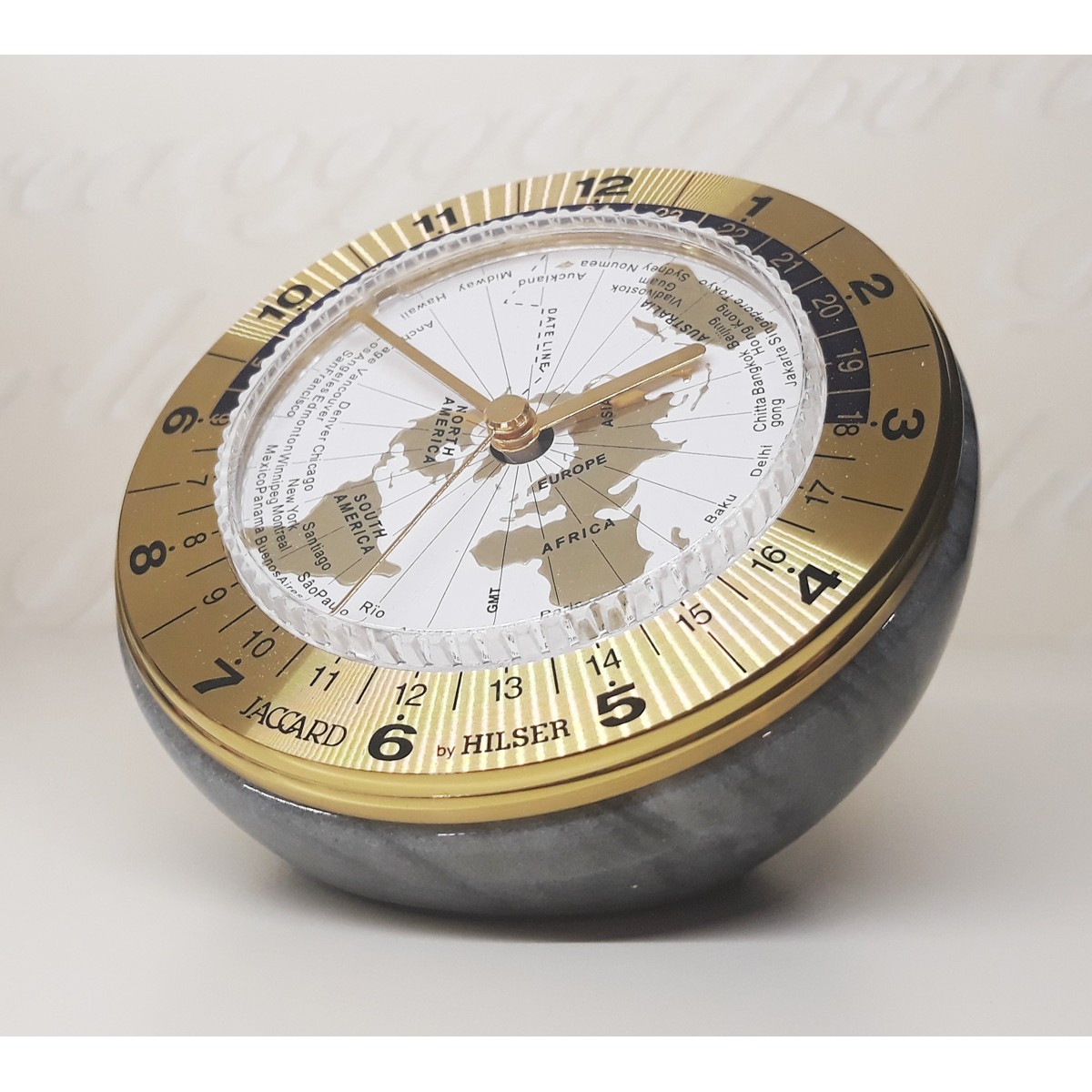 Jaccard - Table Clock -  WT Conte Gold Grey