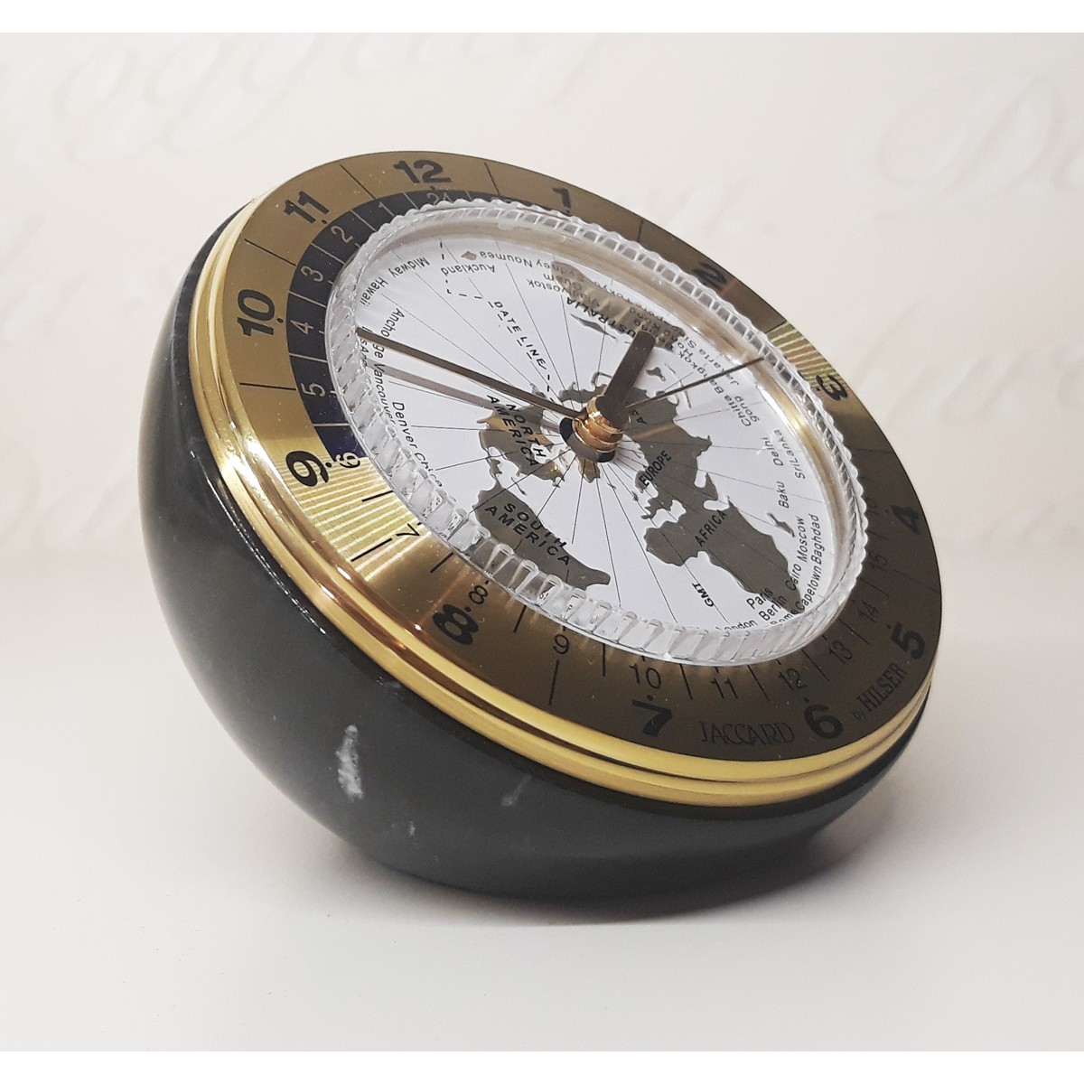 Jaccard - Table Clock -  WT Conte Gold Black Grey