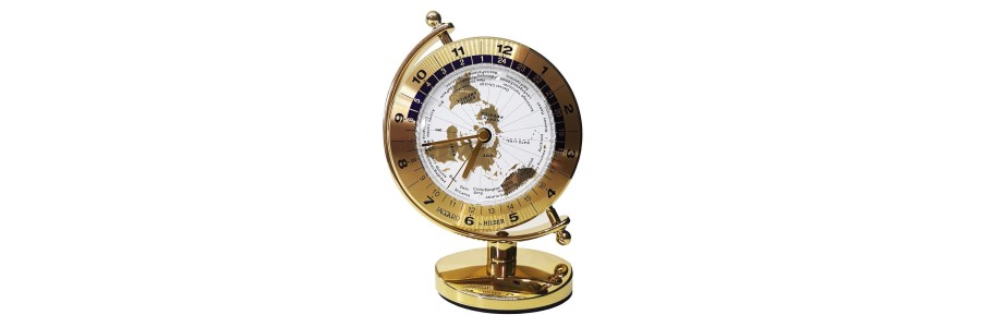 Jaccard - Table Clock - Mondial Gold White