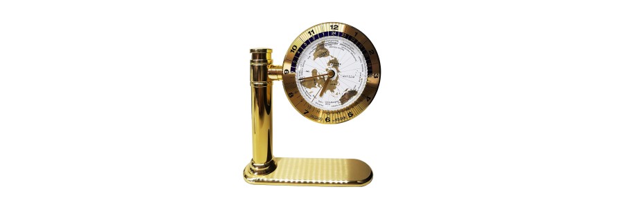 Jaccard - Table Clock - Mondial Gold White