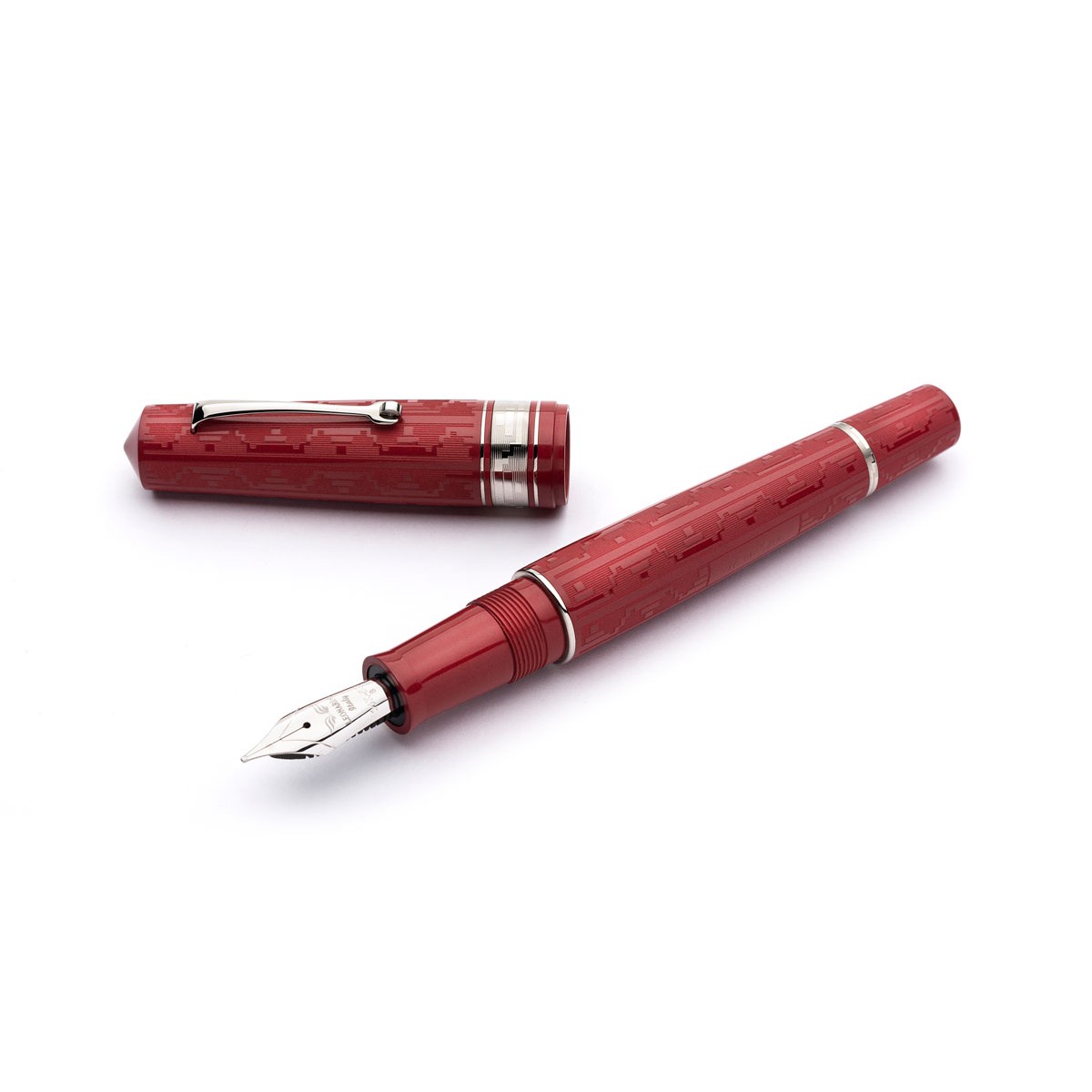 Leonardo Officina Italiana - Momento Zero Grande Art Dèco - 2021 - Carmine Red HT - Stilografica