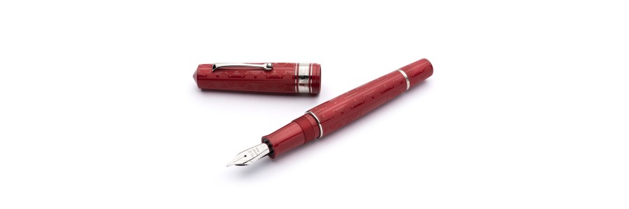 Leonardo Officina Italiana - Momento Zero Grande Art Dèco - 2021 - Carmine Red HT - Stilografica