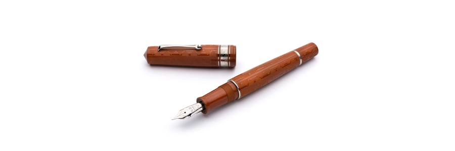 Leonardo Officina Italiana - Momento Zero Grande - Art Dèco 2021 - Terracotta HT - Fountain pen