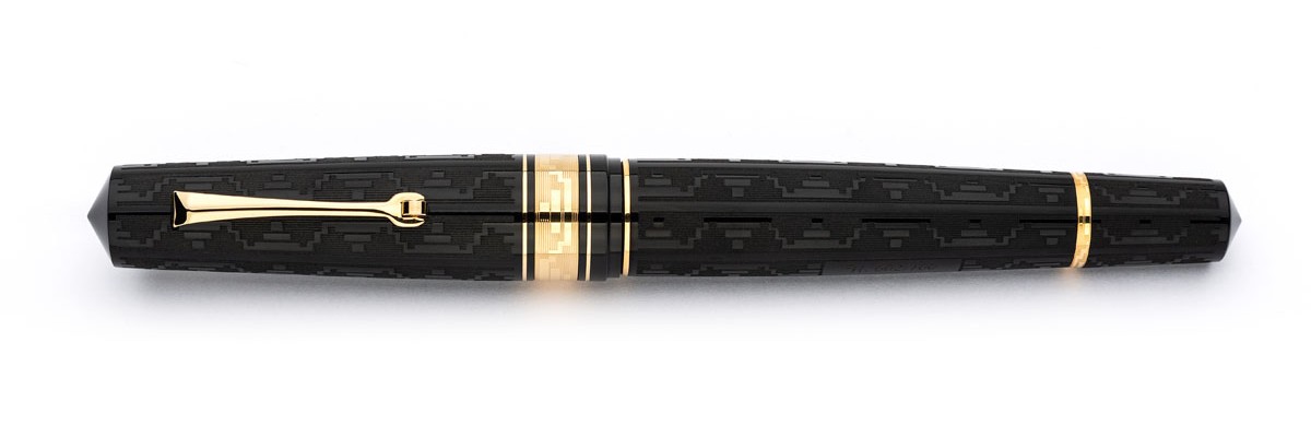 Leonardo Officina Italiana - Momento Zero Grande - Art Dèco 2021 - Black GT - Fountain pen