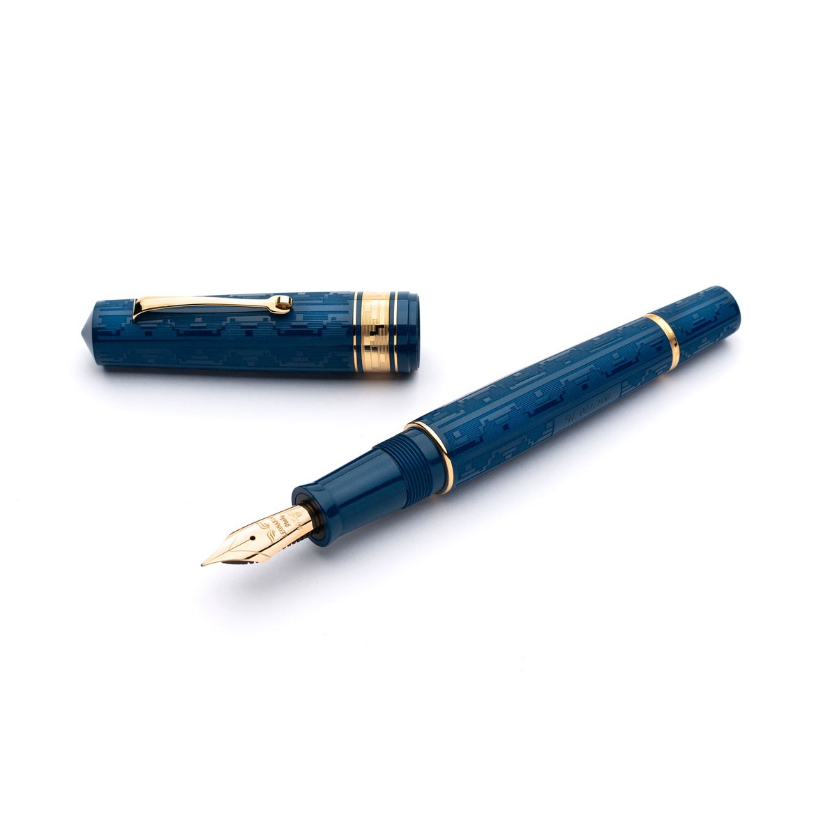 Leonardo Officina Italiana - Momento Zero Grande - Art Dèco 2021 - Blue GT - Fountain pen