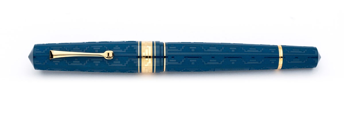 Leonardo Officina Italiana - Momento Zero Grande - Art Dèco 2021 - Blue GT - Fountain pen