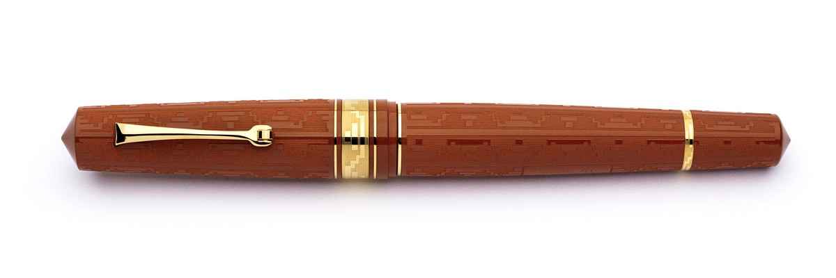 Leonardo Officina Italiana - Momento Zero Grande - Art Dèco 2021 - Terracotta GT - Fountain pen