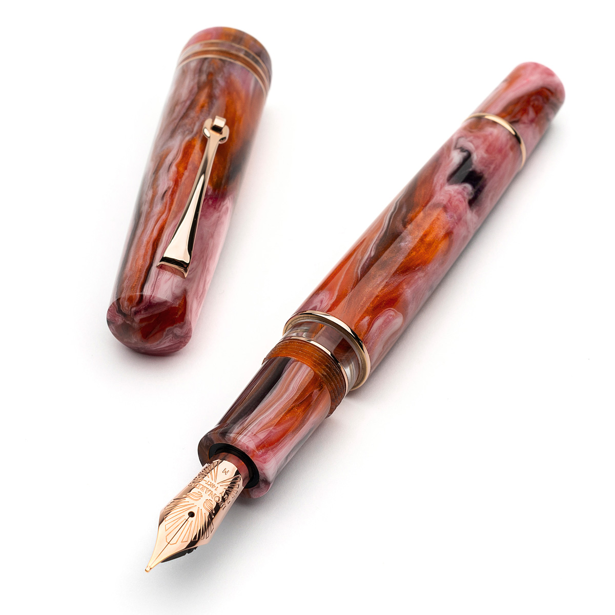 Leonardo Officina Italiana - Momento Zero Grande - Galattica - Nana Rosa - Fountain pen - Gold Nib