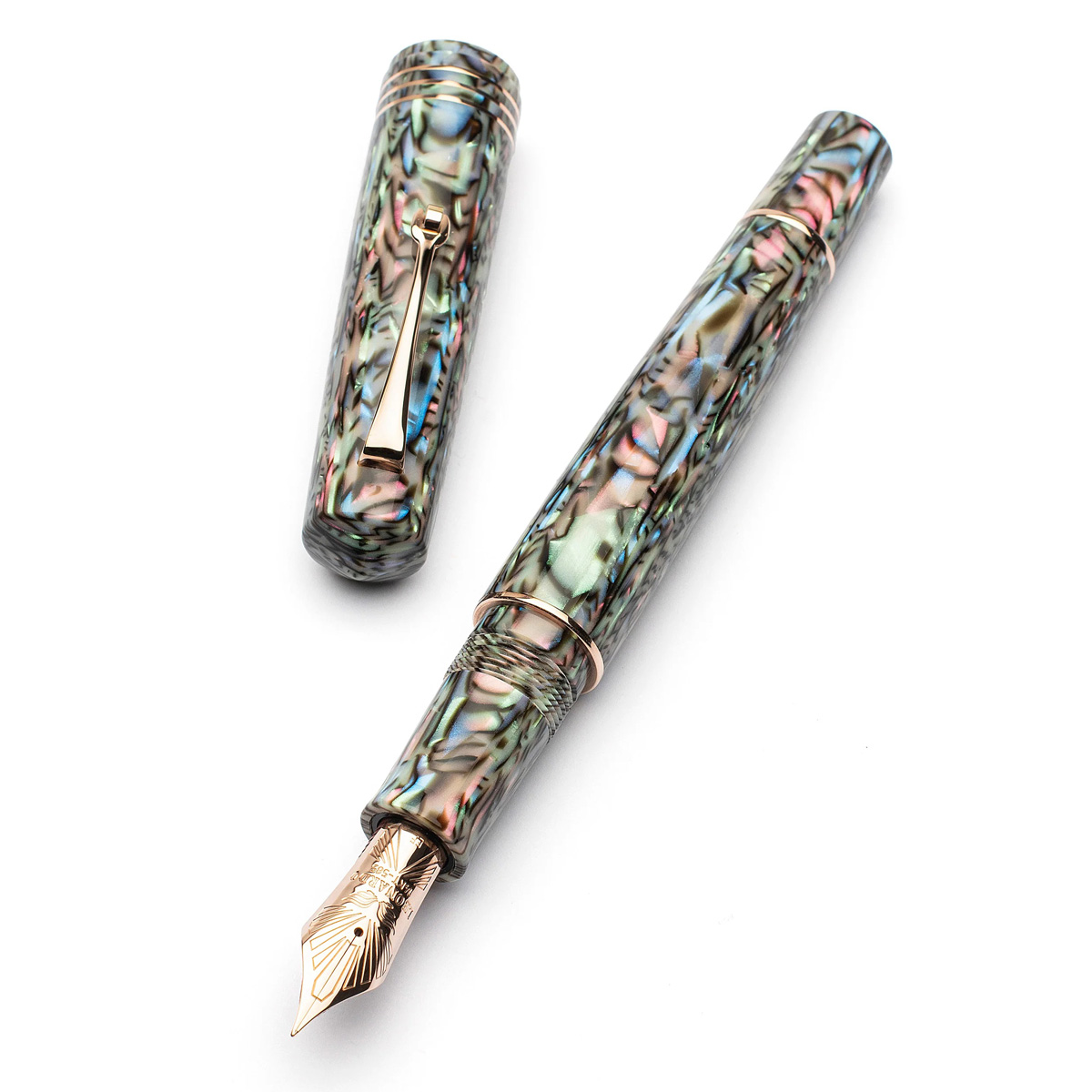 Leonardo Officina Italiana - MZG LeonArco - Abalone - Celluloide - #8 gold nib