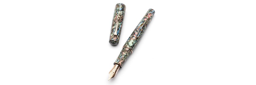 Leonardo Officina Italiana - MZG LeonArco - Abalone - Celluloide - #8 gold nib