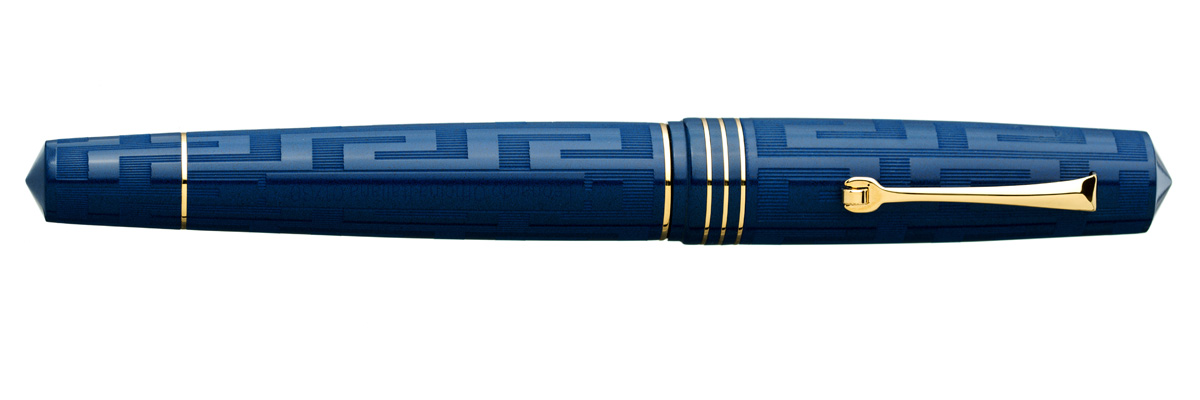 Leonardo Officina Italiana - Momento Zero Grande Art Dèco Cobalt Blue - Fountain pen - 14kt. Gold Nib